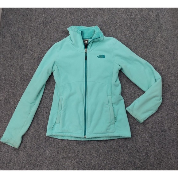 The North Face Jackets & Blazers - The NORTH FACE Fleece Jacket Womens XS Aqua Blue Full Zip Pockets Mock Neck